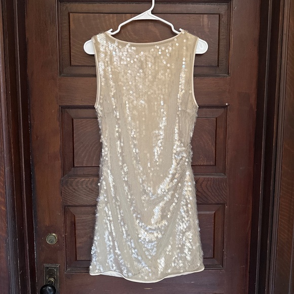 STAUD Eton Sequin Mini Dress in Moon - Size M - Picture 2 of 10